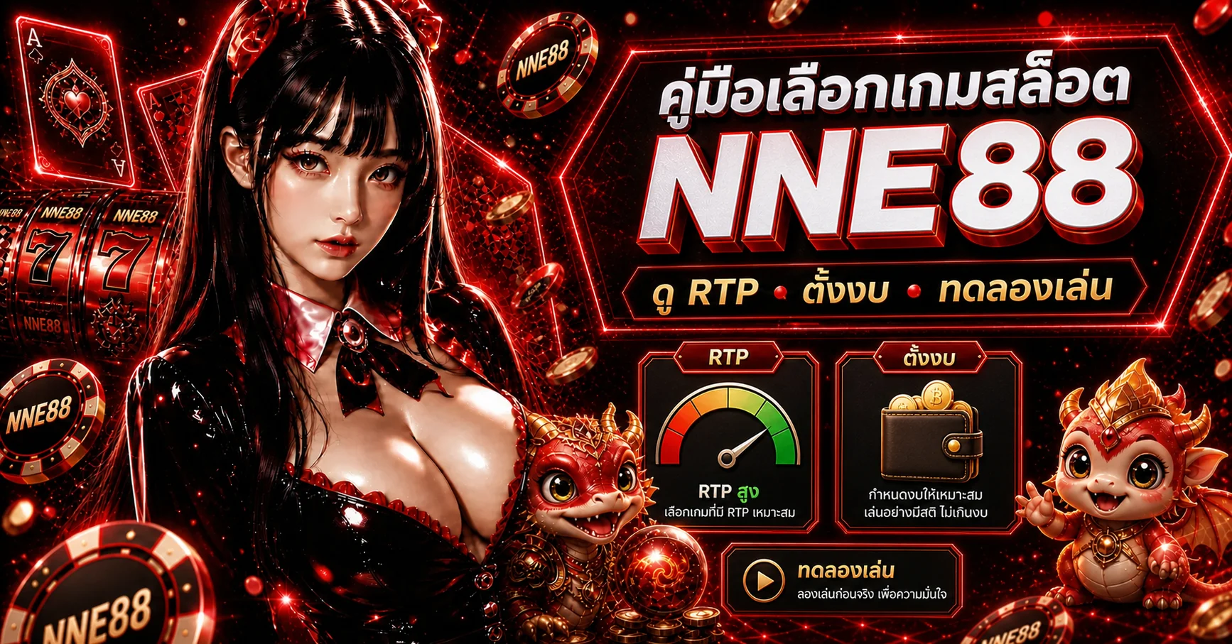 NNE88 คู่มือเลือกเกมสล็อต ดู RTP และตั้งงบ